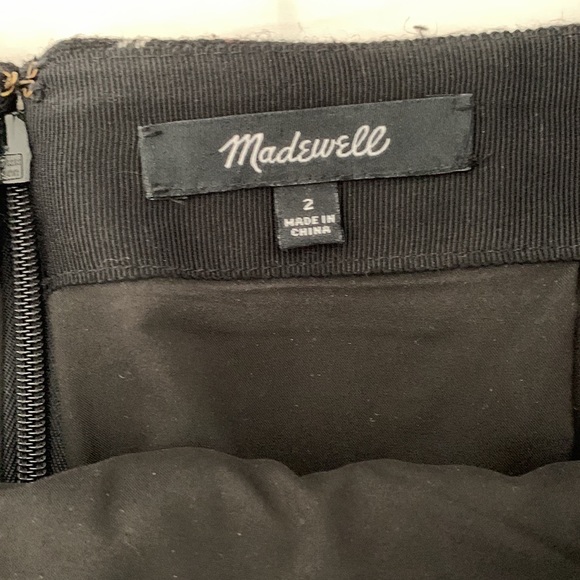 Madewell Museum wool black plaid mini skirt size 2 - Picture 6 of 7